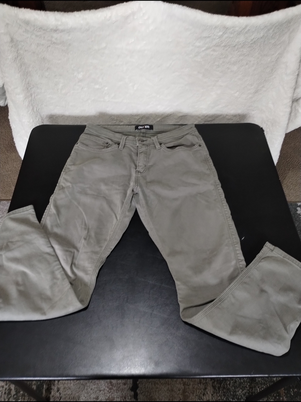 DU/ER Olive Green Straight-Leg Jeans Men's Sz 30x30